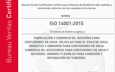 Complementos Hidráulicos se certifica bajo la norma UNE ISO 14001:2015